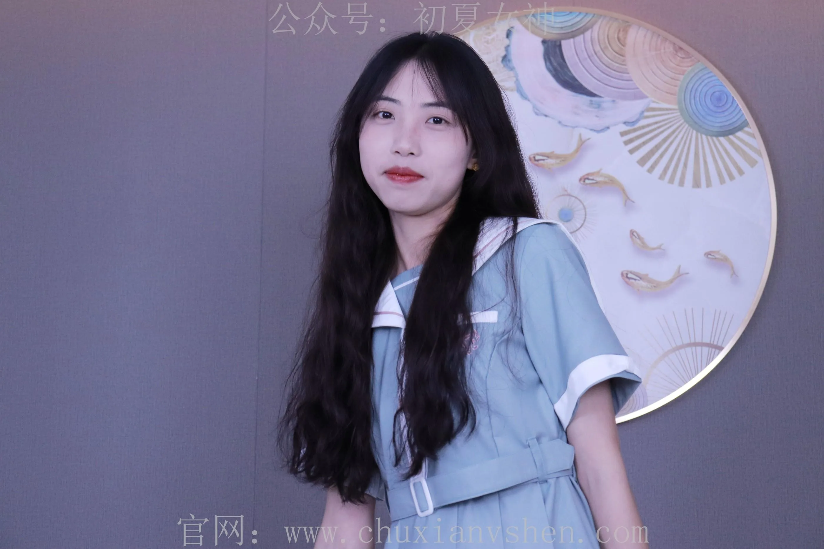 初夏女神 NO.008 雪糕 浅蓝色JK裙搭配小白鞋 [135P]插图